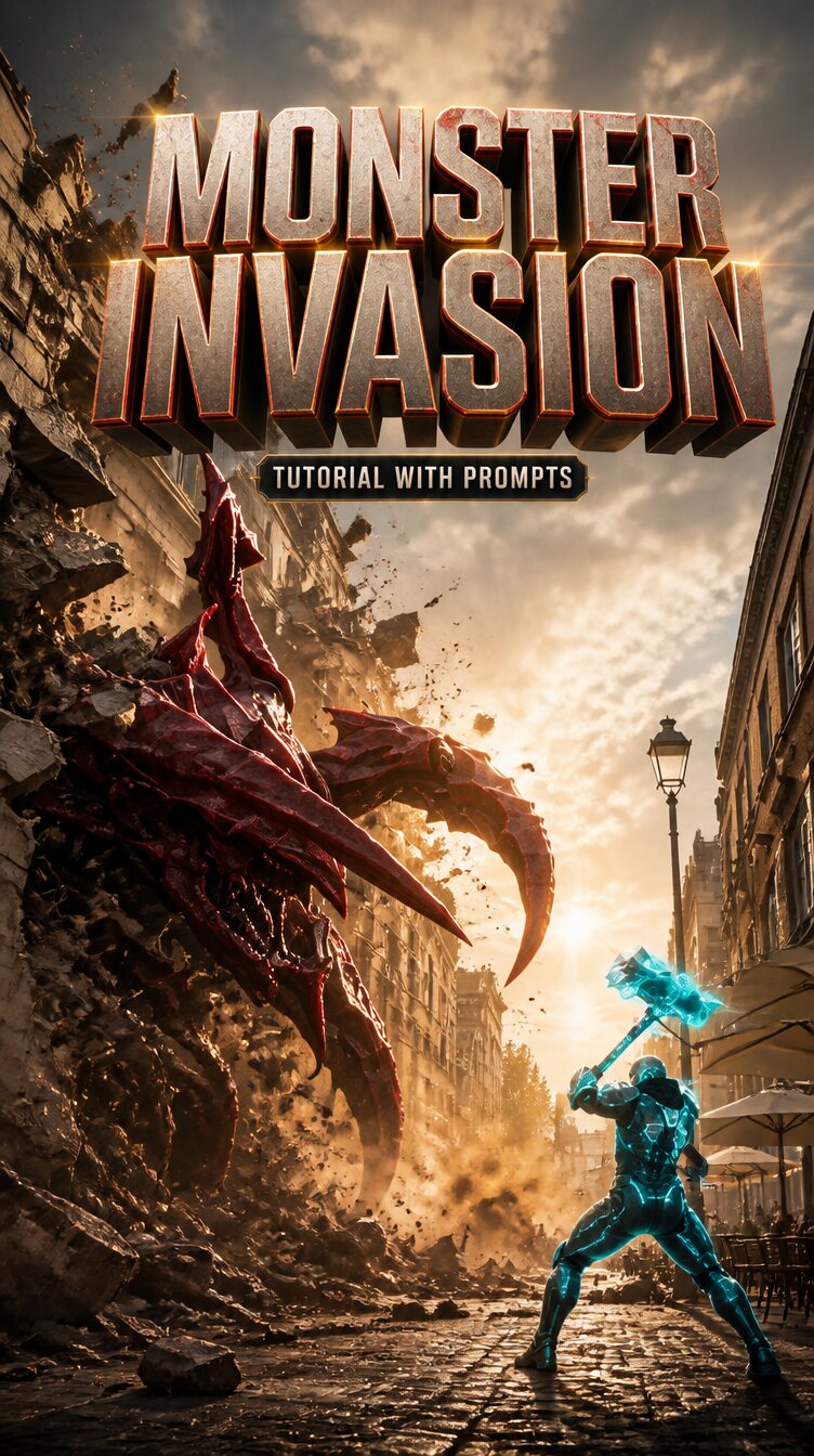 Monster Invasion — final generated look