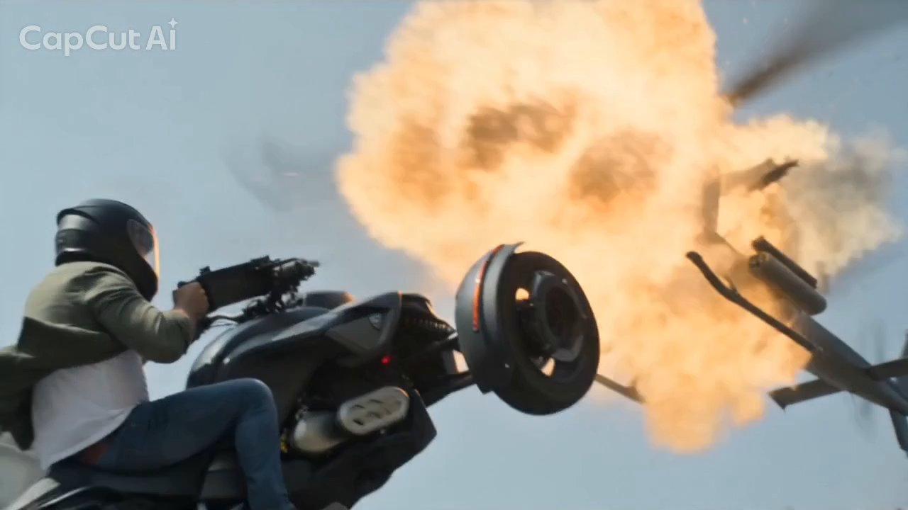 Direct hit — the fireball erupts