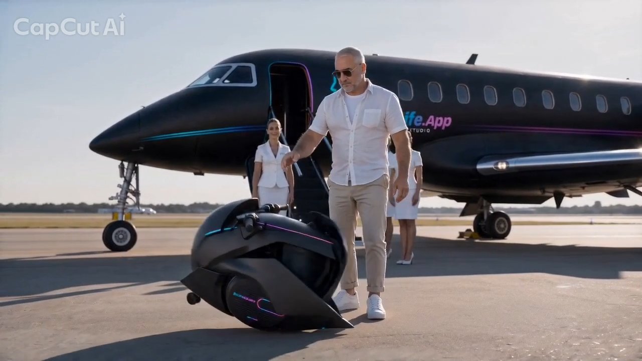 The suitcase begins folding into shape