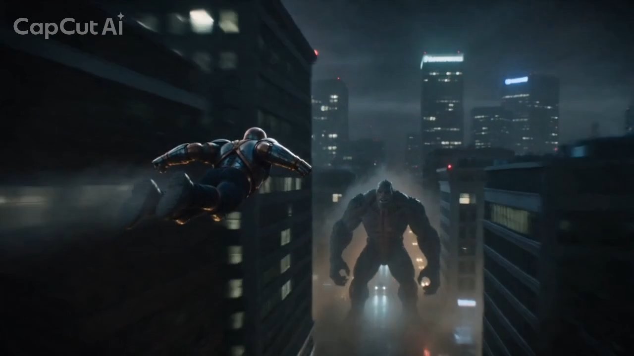 Rocketing between the towers toward the giant troll