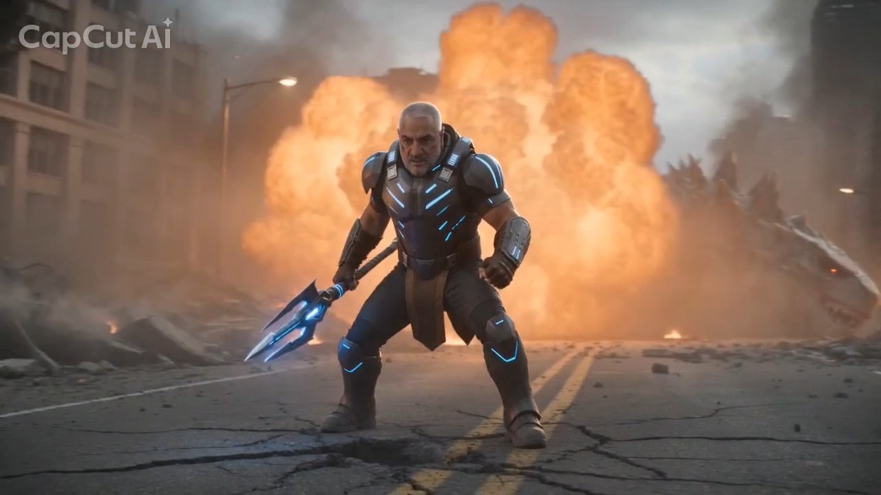 Standing firm as the explosion blooms