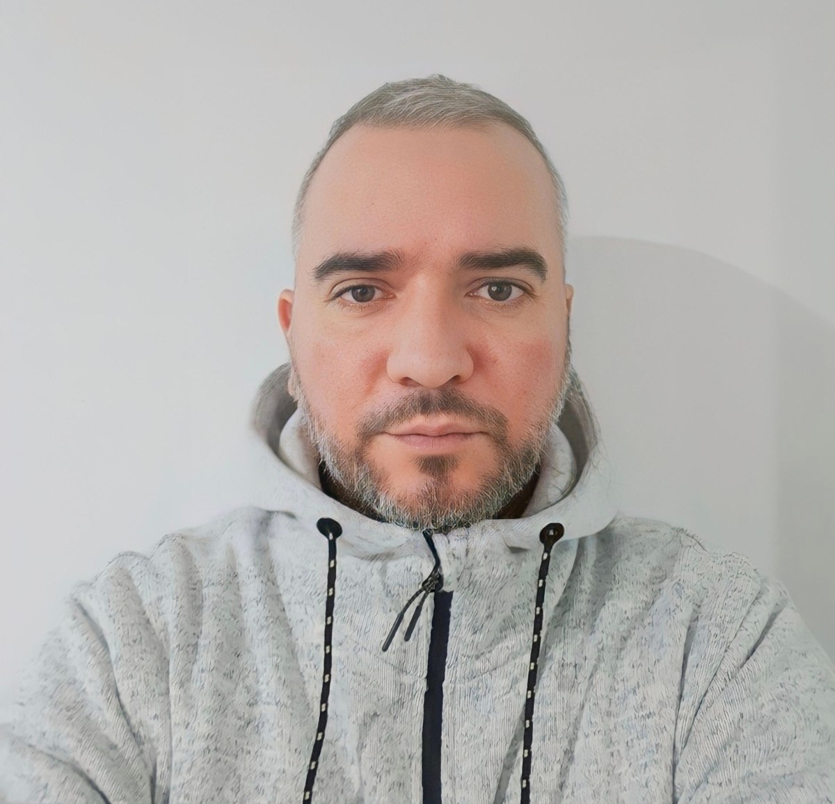 Reference selfie used to generate the character sheets