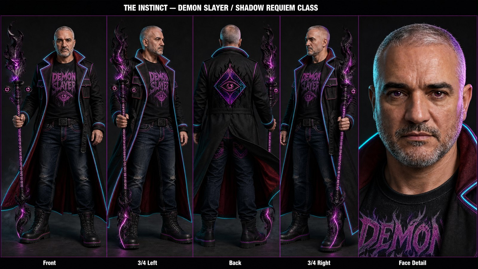 Demon Slayer — Shadow Requiem Coat character sheet example