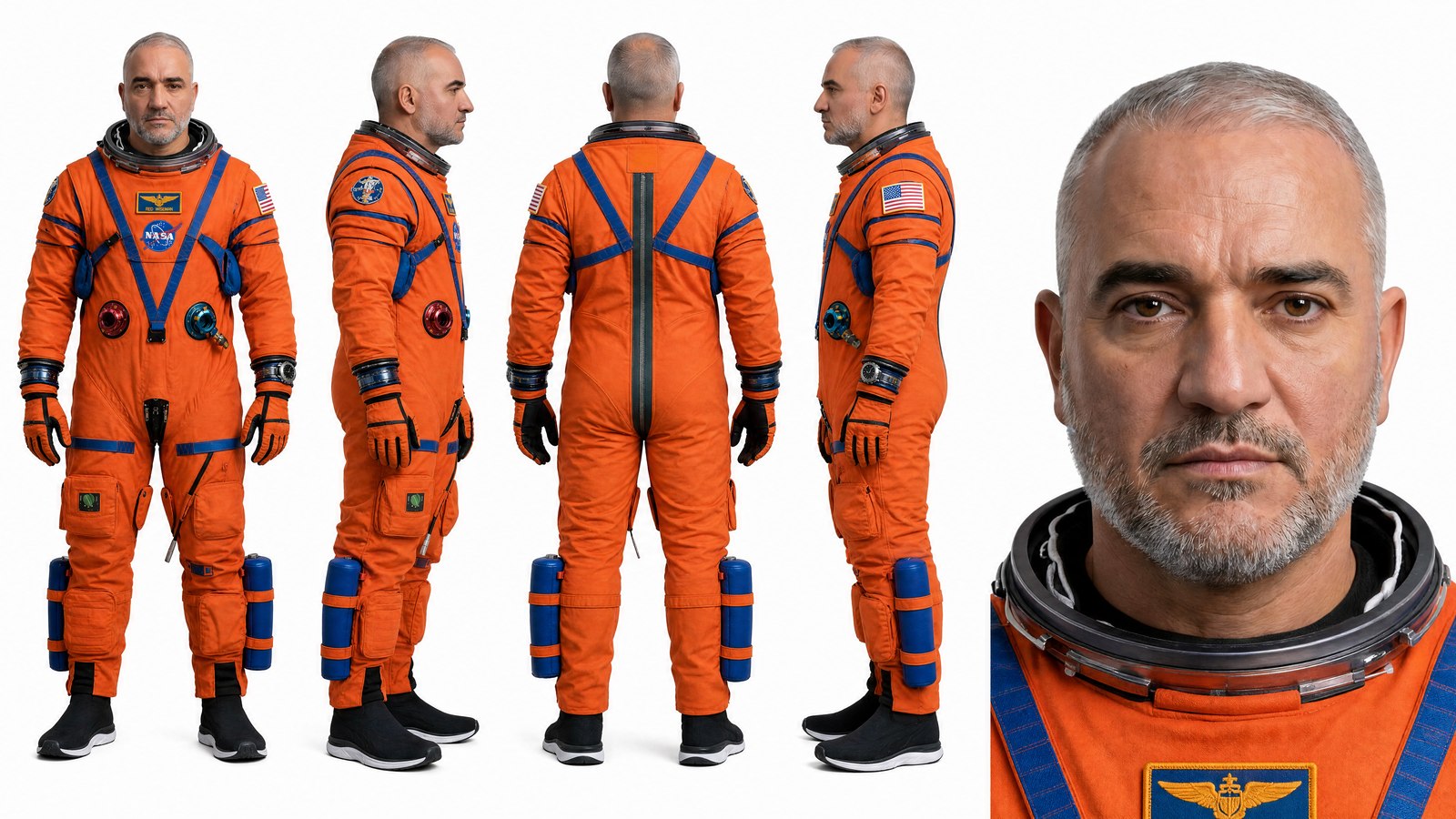 NASA Astronaut Suit character sheet example