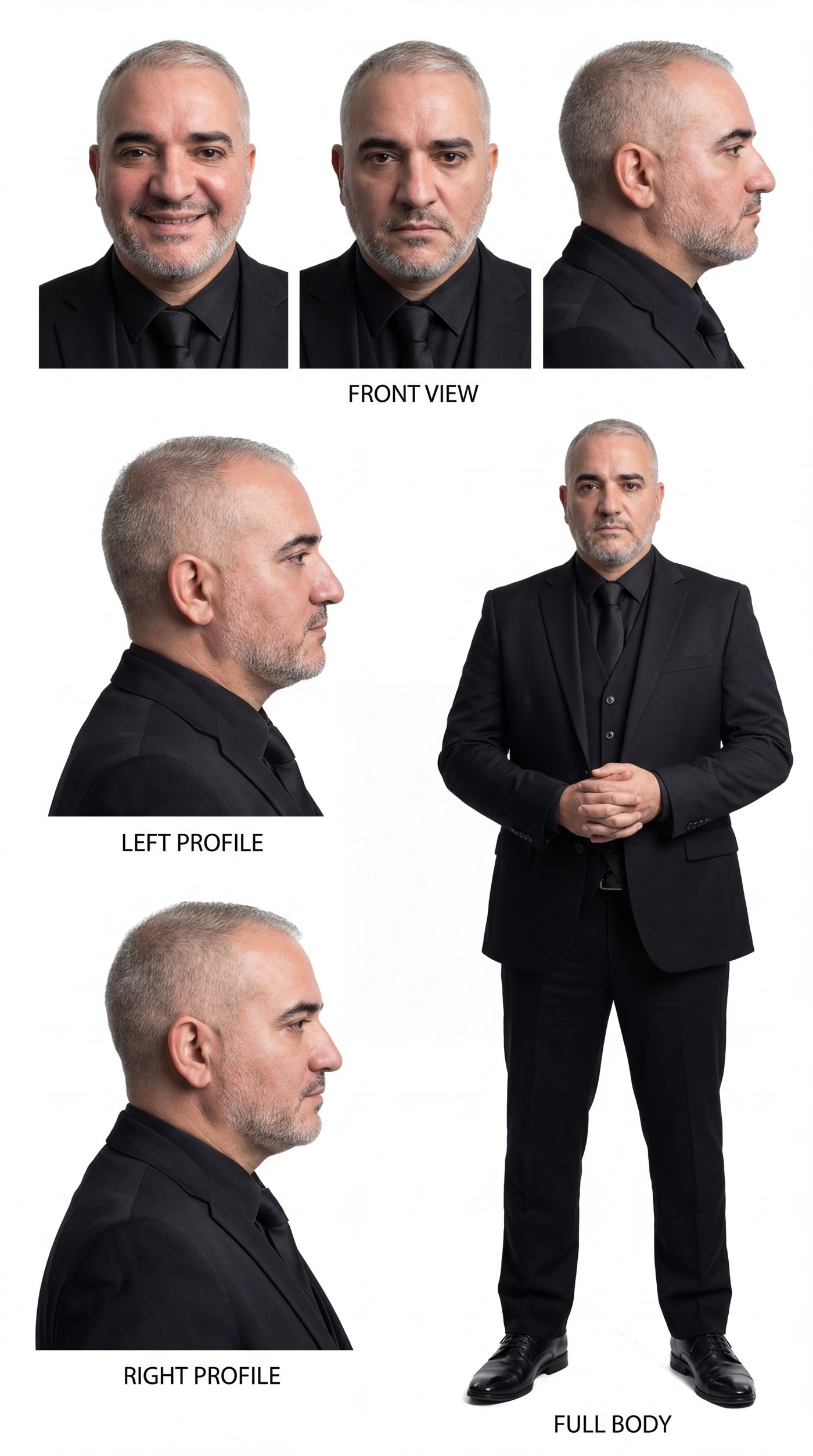 Black Executive Suit character sheet example
